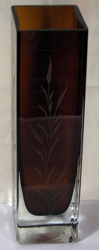 brown ground Glass Vase